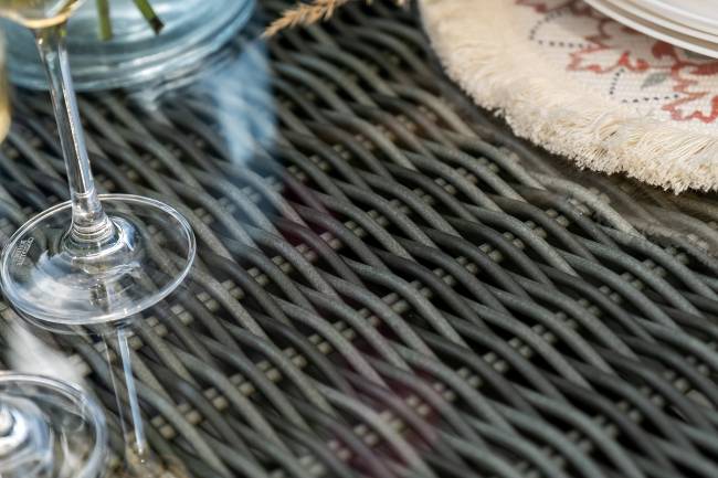 "Равенна" обеденная группа плетеная, цвет графит "Равенна" обеденная группа плетеная, цвет графит