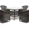 "Равенна" обеденная группа плетеная, цвет графит "Равенна" обеденная группа плетеная, цвет графит