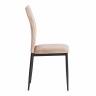 Стул CAPRI (mod. 39) металл, вельвет, 49.5 х 41 х 93,5 см, Beige (бежевый) HLR8 / черный (Комплект из 4 шт.)