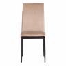 Стул CAPRI (mod. 39) металл, вельвет, 49.5 х 41 х 93,5 см, Beige (бежевый) HLR8 / черный (Комплект из 4 шт.)