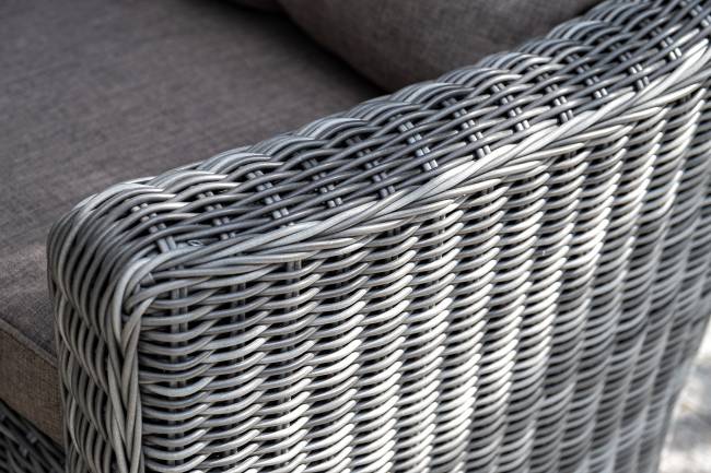 "Кон Панна" диван из искусственного ротанга двухместный, цвет графит