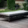 Лежак-шезлонг из искусственного ротанга КОРСИКА, коричневый, серый