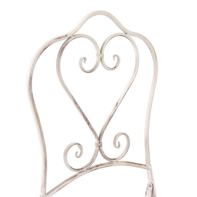 Комплект (стол + 2 стула) Secret de Maison Monique (mod. PL08-6241.6242) металл, стол:62*73, стул: 48*40*93, Античный белый (Antique White) Античный белый (Antique White) металл