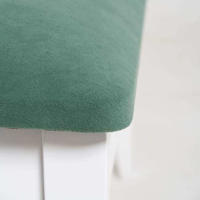 Банкетка Вивальди М с ящиком белый, ткань зеленый