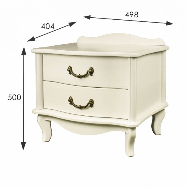 Тумбочка Джульетта 2 ящ. дуб шампань Л