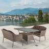Комплект плетеной мебели из искусственного ротанга T198A-S54A-W53 Light Brown