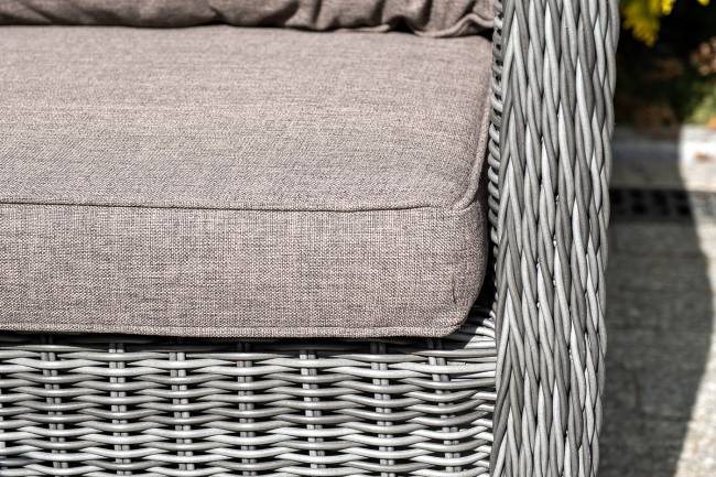 "Гляссе" диван трехместный из искусственного ротанга, цвет графит