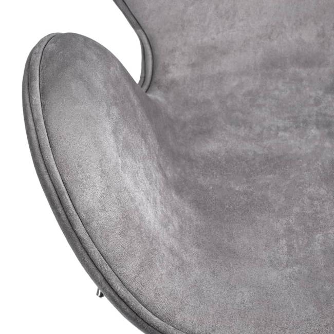 Кресло SWAN STYLE CHAIR серый, искусственная замша