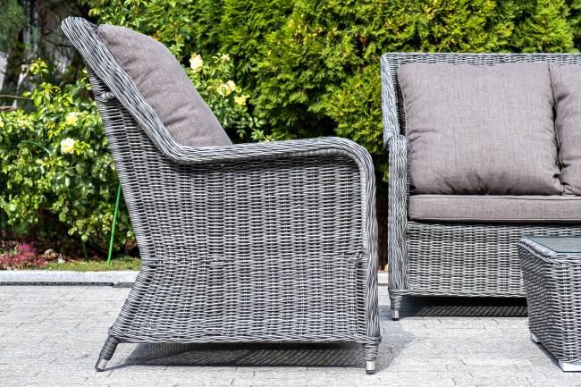 "Гляссе" кресло плетеное из искусственного ротанга, цвет графит "Гляссе" кресло плетеное из искусственного ротанга, цвет графит